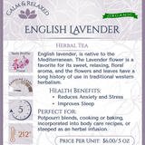 English Lavender Flowers Organic