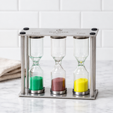 Triple Tea Timer | Stainless Steel Hourglass Set