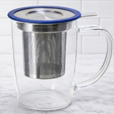 Glass Tea Infuser Mug – 16 oz